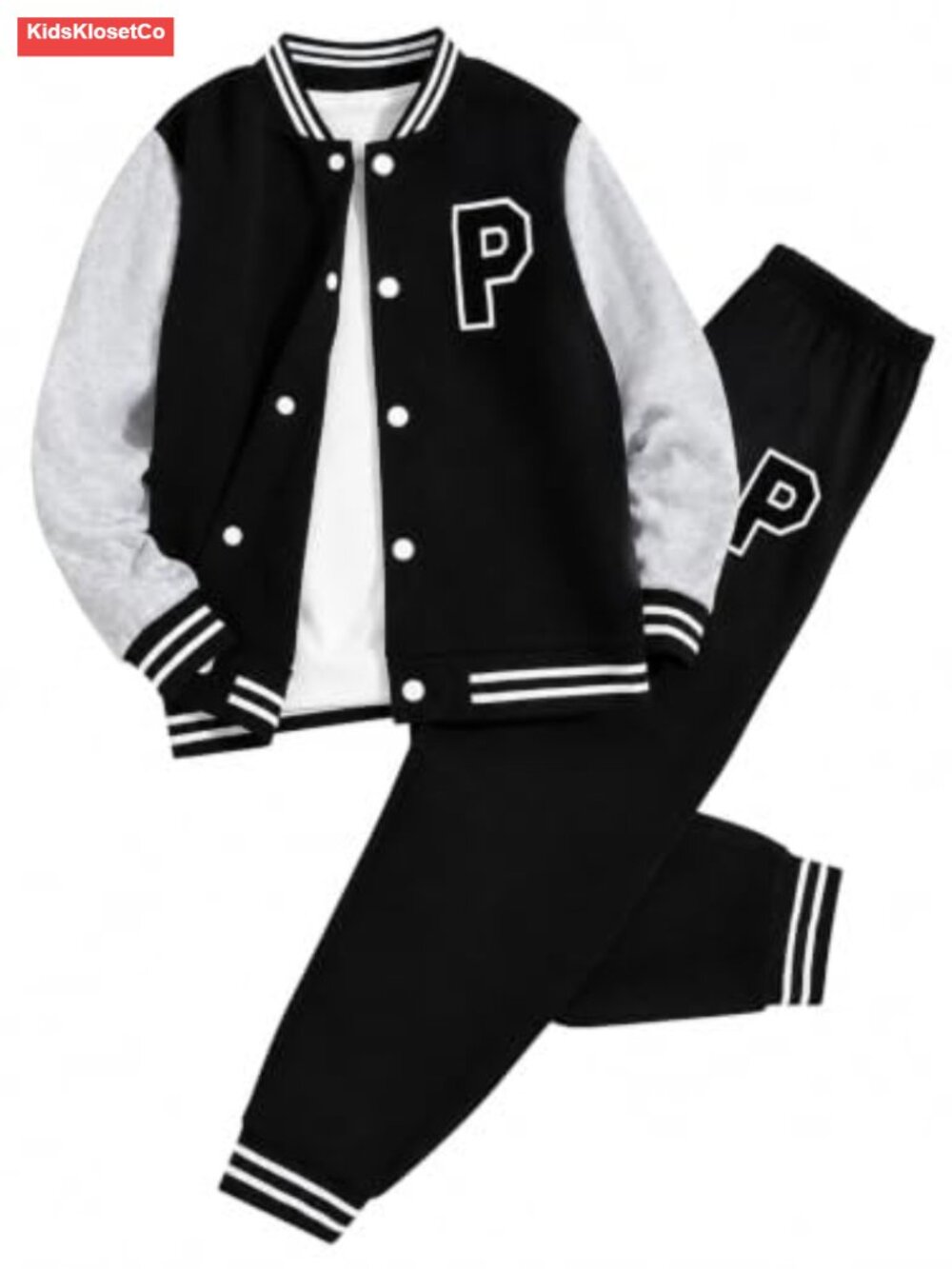 Boys Button Down Shirt and Jogger Pants Set Sweatsuit